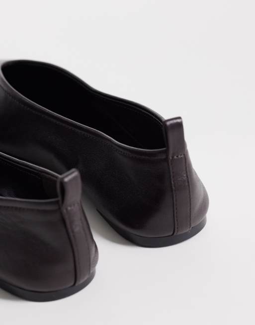Mango - Ballerine in pelle marrone, 3 di 4