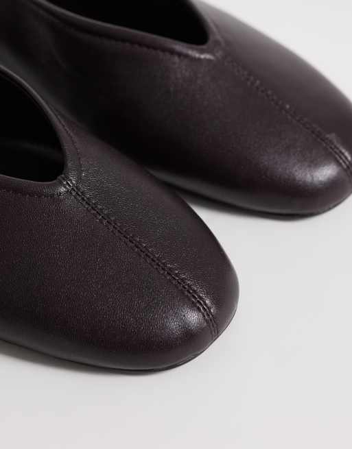 Mango - Ballerine in pelle marrone, 4 di 4