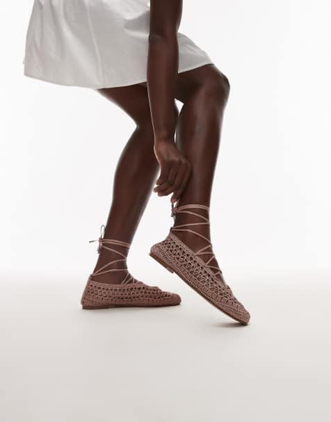 Mango - Ballerines au crochet - Rose - view 1