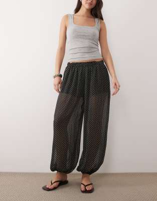Mango Balloon Pants In Black