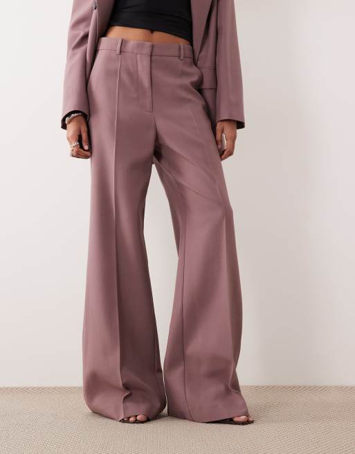 Mango – Bangkok – Elegante Schlaghose aus Wollmix in Zartrosa, Kombiteil, 2 von 5