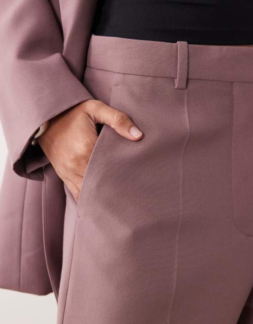 Mango – Bangkok – Elegante Schlaghose aus Wollmix in Zartrosa, Kombiteil, 3 von 5