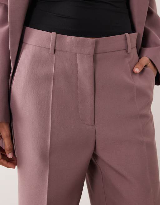 Mango – Bangkok – Elegante Schlaghose aus Wollmix in Zartrosa, Kombiteil, 4 von 5