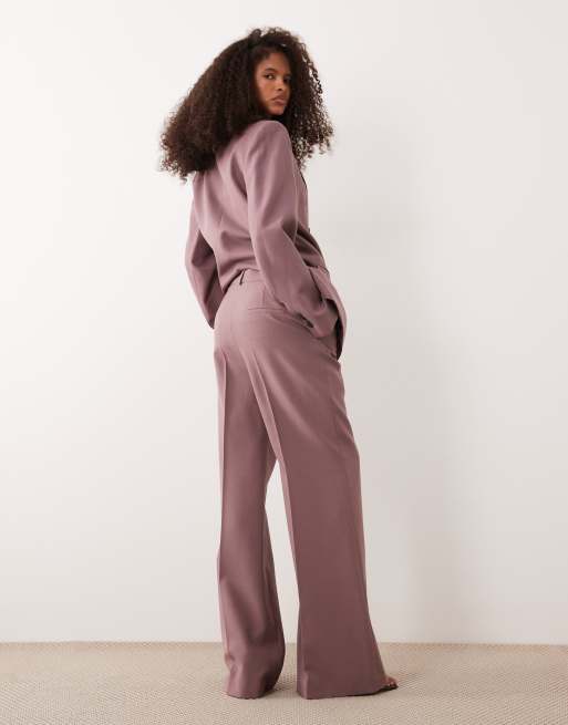 Mango – Bangkok – Elegante Schlaghose aus Wollmix in Zartrosa, Kombiteil, 5 von 5