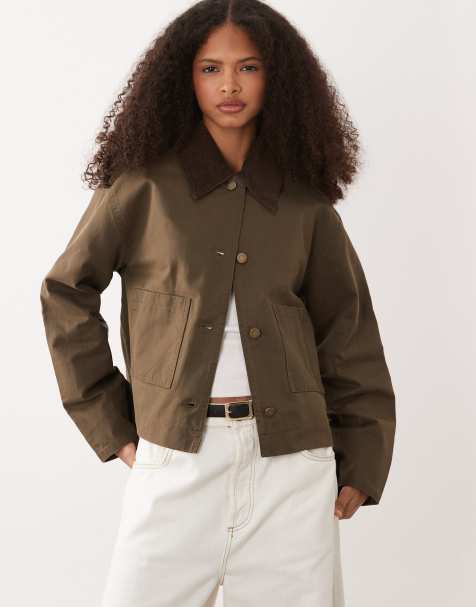 Mango – Barn-Jacke in Khaki - view 1