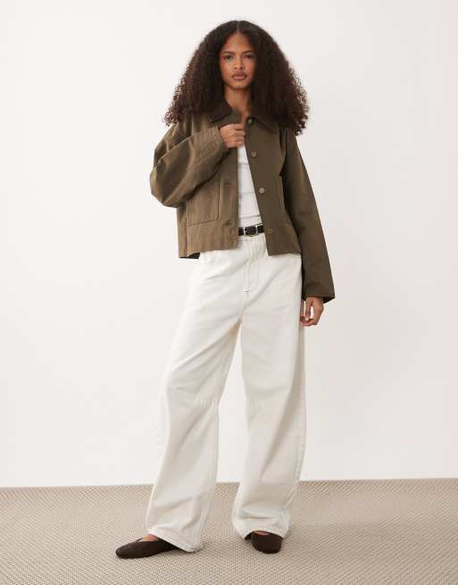 Mango barn jacket in khaki, 2 of 4