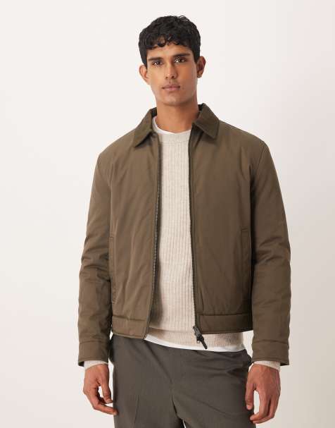 Mango barn jacket in washed green - view 1