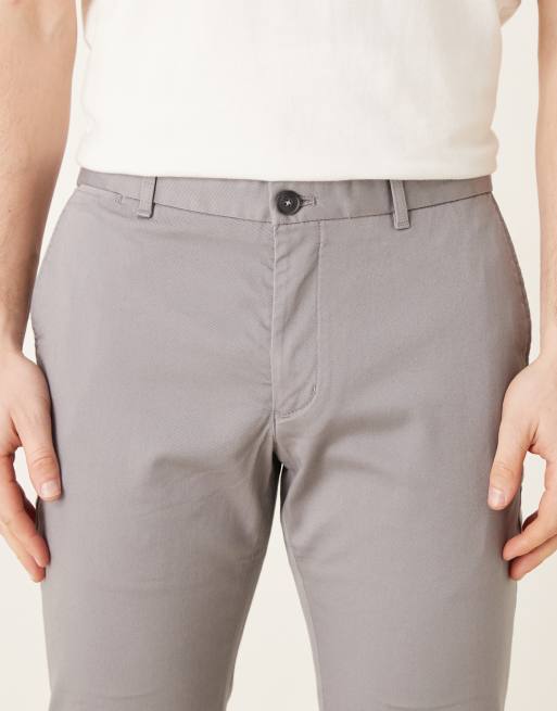 Mango - Barna - Katoenrijke rechte elegante broek in lichtgrijs, 5 van 5