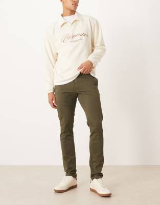 Mango Barna Slim Pants In Green