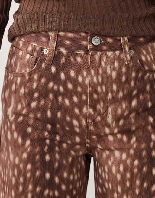 Mango barrel jean in deer print, 4 of 5