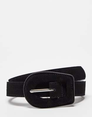 Mango - Bart - Leren riem in zwart | ASOS
