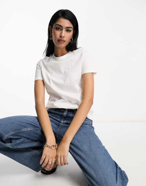 Mango - Basic T-shirt in wit