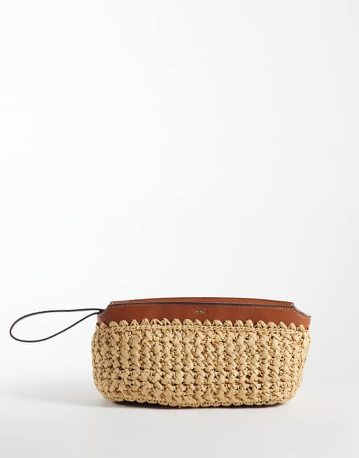 Mango – Bast-Beuteltasche in Beige, 4 von 4