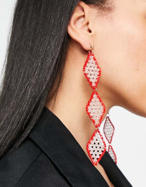 Red earrings deals asos