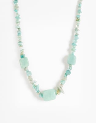Mango beaded necklace in blue