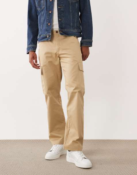 Mango - Beige cargobukser med lige ben i 100% bomuld - view 1