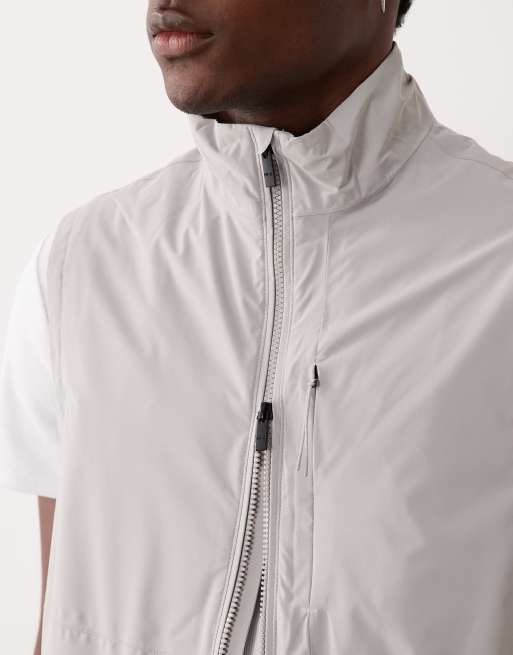 Mango - Beige let vind- og vandafvisende performance-vest med termoregulering, 3 af 5