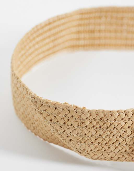 Mango – Beige skärp i raffia, 2 av 3