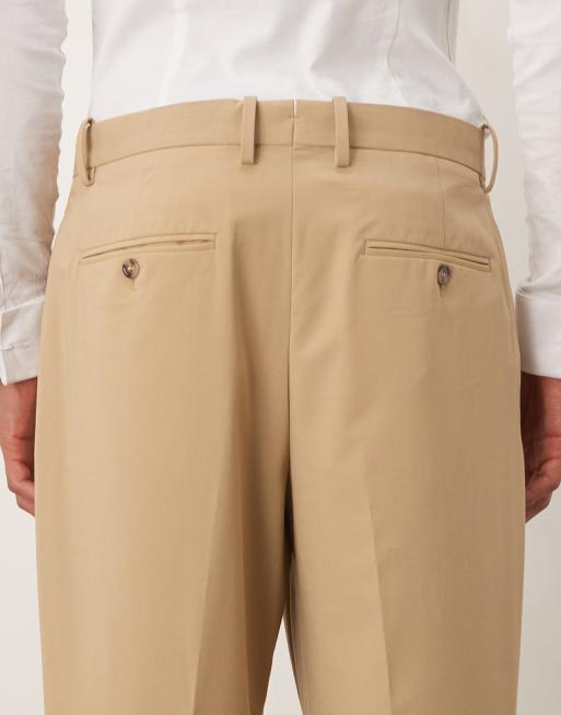 Mango - Beige skræddersyede bukser i slim fit - Del af sæt, 5 af 5