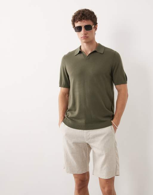 Mango – Beige, smala shorts i 100% linne, 2 av 9