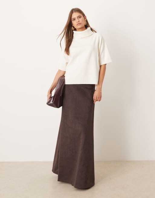 Mango – Beige, stickad topp med korta ärmar och polokrage, 2 av 4