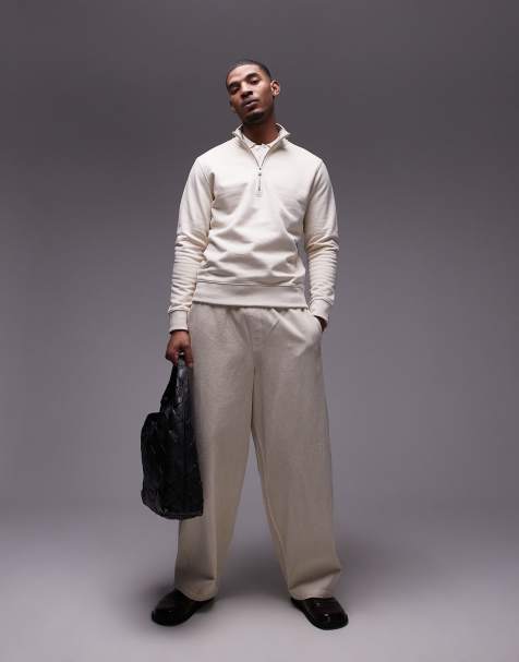 Mango - Beige sweatshirt med kvart lynlås - view 1