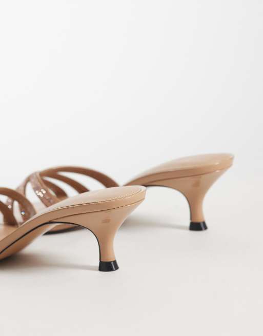 Mango – Beige, utsmyckade skor med taxklackar, 4 av 4