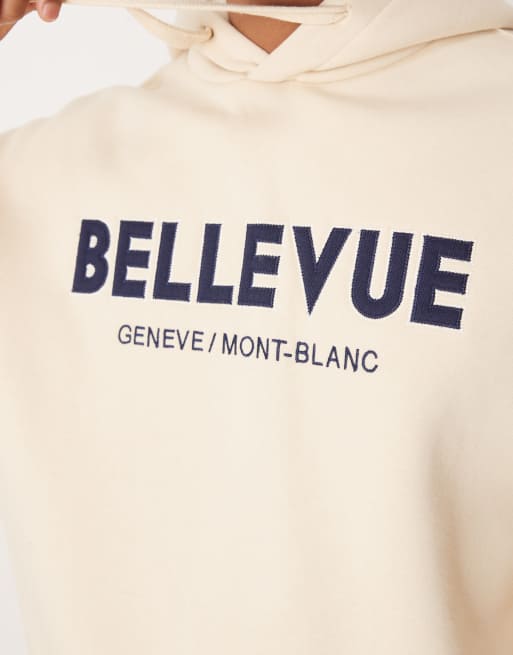 Mango - Bellevue - Felpa regular fit color crema con cappuccio, 3 di 4