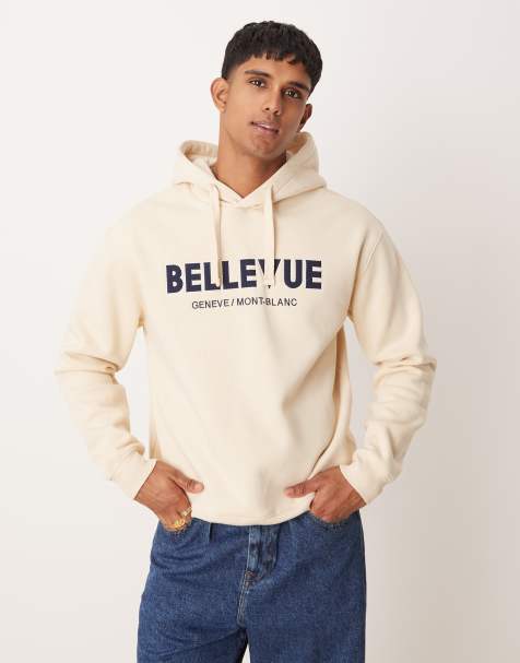 Mango 'Bellevue' regular fit hoodie in cream - view 1