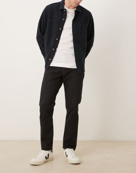 Mango – Ben – Dopasowane bawełniane jeansy o prostym kroju w czarnym kolorze - view 1
