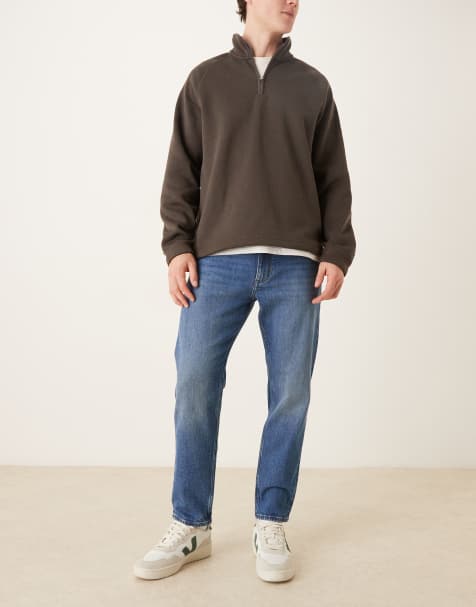 Mango – Ben – Schmal zulaufende Jeans aus 100% Baumwolle in Mittelblau - view 1