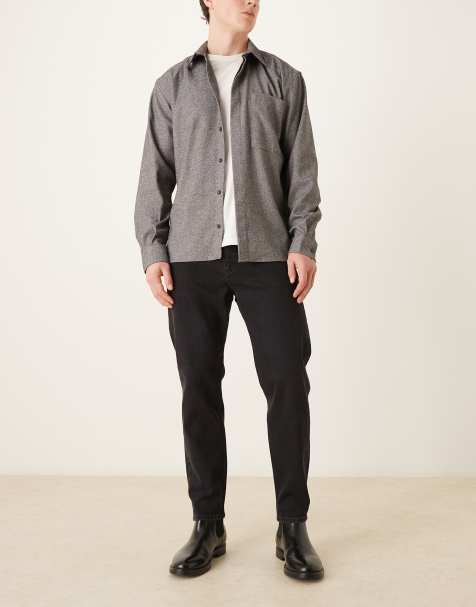 Mango – Ben – Svarta, avsmalnande jeans i 100% bomull - view 1