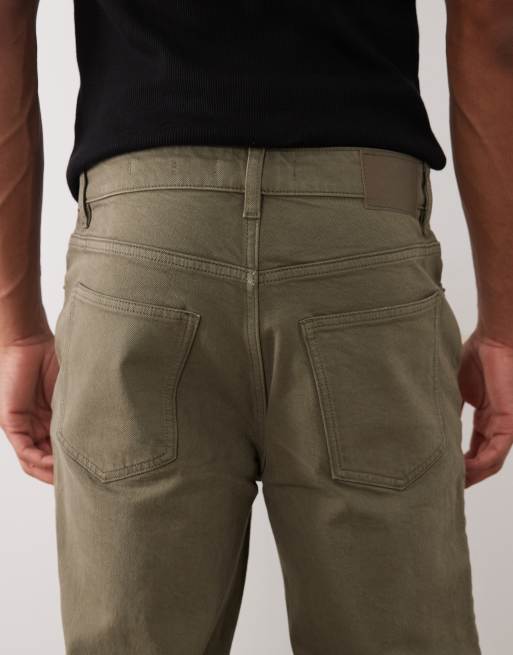 Mango Benc tapered fit jeans in khaki, 4 of 5