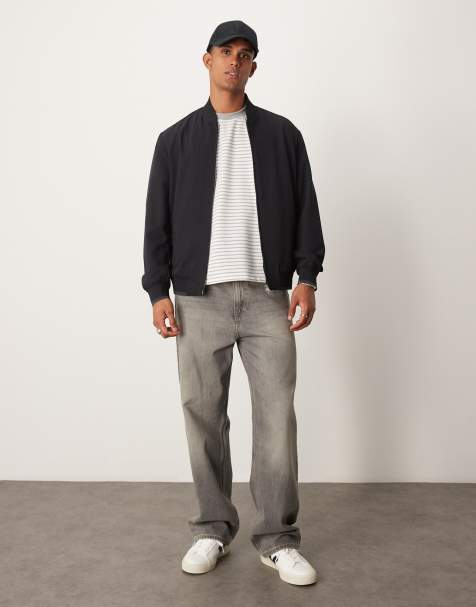 Mango – Bequeme Bomberjacke in Marineblau mit Reißverschluss - view 1