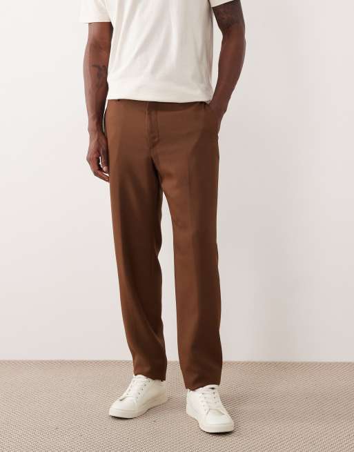 Mango bergamo premium wool mix tailored suit pants in burnt orange, 2 of 5