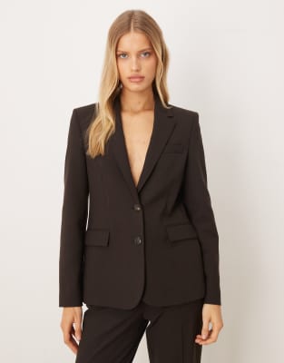 Mango - Bergen - Eleganter, klassischer Blazer in Braun, Kombiteil-Brown