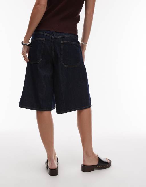 Mango bermuda denim short in dark blue ASOS