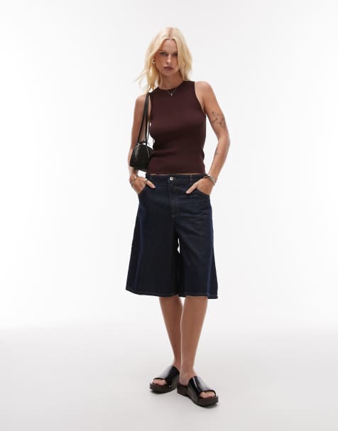 Mango - Bermuda en denim - Bleu foncé - view 1