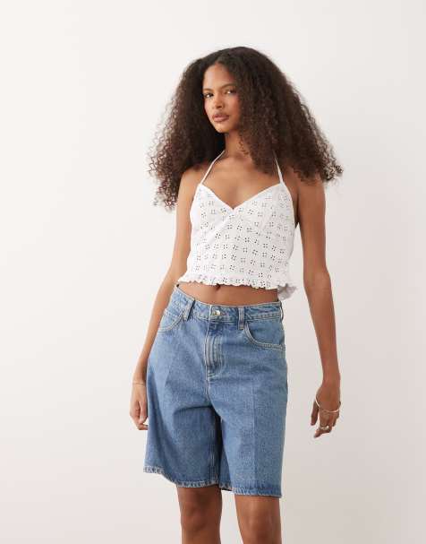 Mango – Bermuda-Jeansshorts aus 100% Baumwolle in Mittelblau - view 1