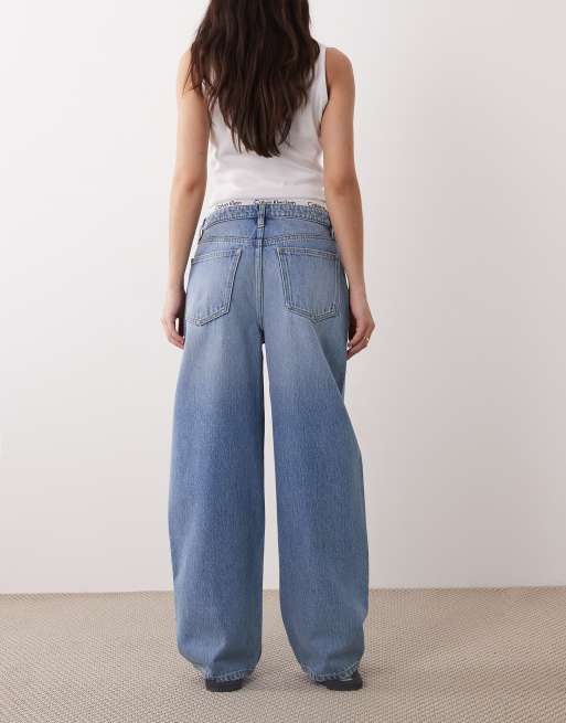 Mango Bet 100% cotton barrel jean in light blue, 3 of 5
