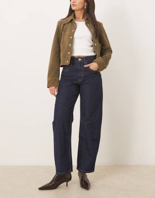 Mango Bet 100% Cotton Barrel Leg Jeans In Blue