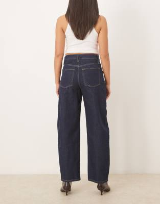 Mango Bet 100% Cotton Barrel Leg Jeans In Blue