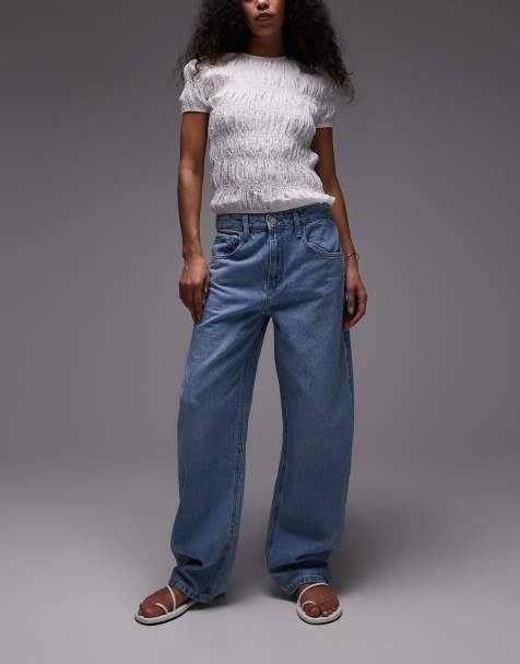 Mango Bet balloon leg jeans in light blue - view 1