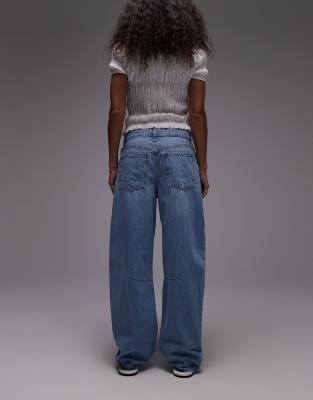 Mango Bet Balloon Leg Jeans In Blue