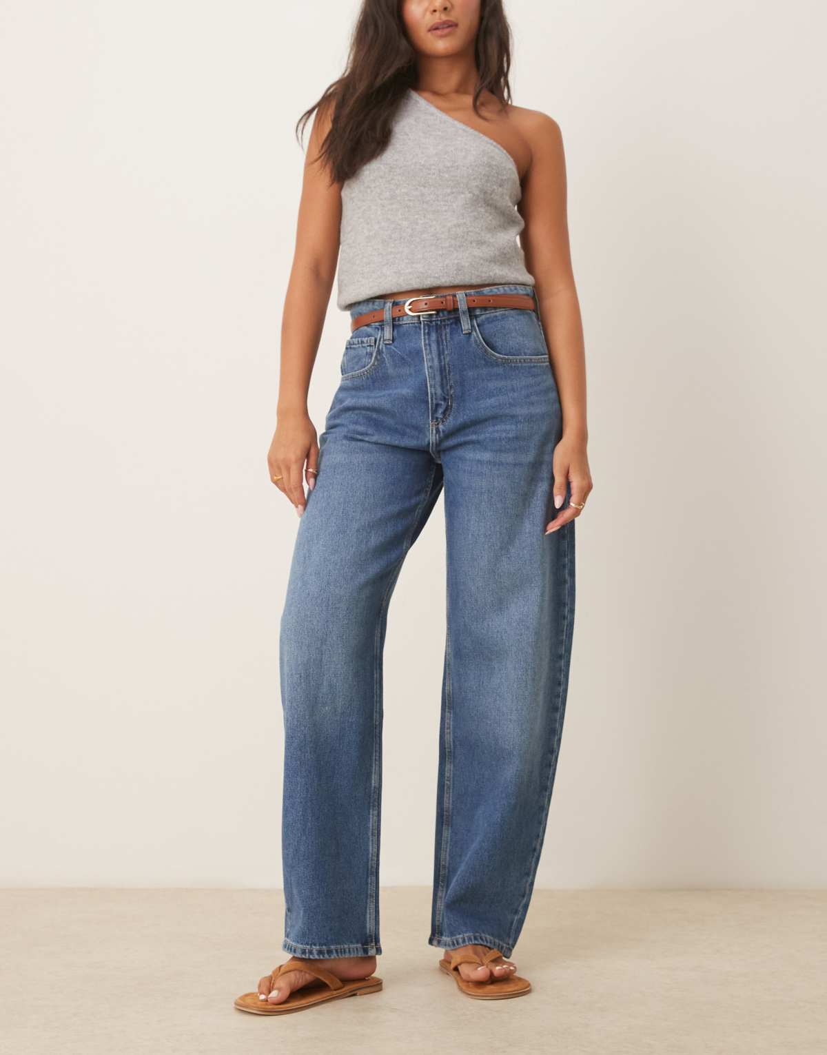 Mango Bet barrel jean in dark blue