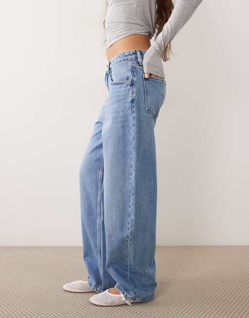 Mango Bet barrel jeans in lichtblauw, 3 van 5