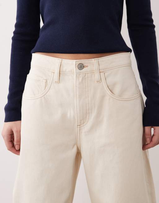 Mango – Bet – Jeans aus reiner Baumwolle in Cremeweiß mit abgerundetem Beinschnitt, 4 von 5