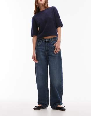 Mango - Bet - Jeans in Dunkelblau mit mittelhohem Bund