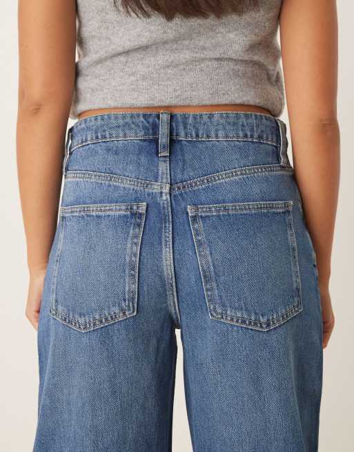 Mango - Bet - Jeans met ronde, wijde pijpen in donkerblauw, 5 van 5