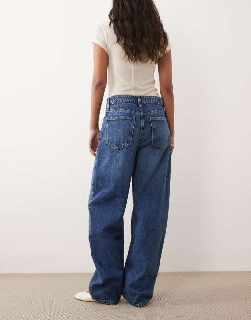 Mango - Bet - Jeans van 100% katoen met ballonpijpen in donkerblauw, 2 van 5